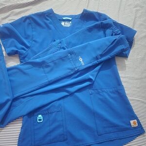 Blue Womens Carhartt Scrubs